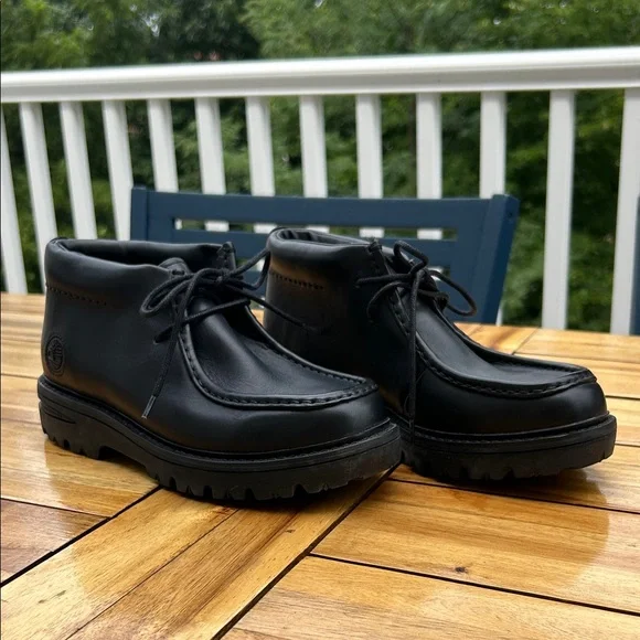 NWT Timberland Chukka Boots Mens 8.5 Black Lace Ip Chunky 41050 Rugged Street 2 - Picture 1 of 7